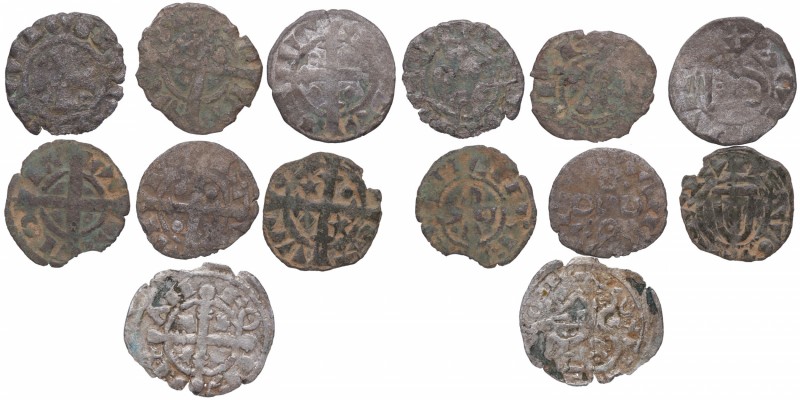 1188-1230. Alfonso IX (1188-1230). Lote de 7 monedas de Alfonso IX (dineros leon...