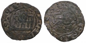 1262-1284. Alfonso X (1252-1284). Sin marca de ceca. Dinero Negro. Ve. MBC- / BC+. Est.10.