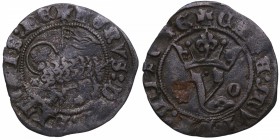 1379-1390. Juan I (1379-1390). Toledo. Blanco de Agnus Dei. Ab 557.1. Ve. MBC+. Est.30.