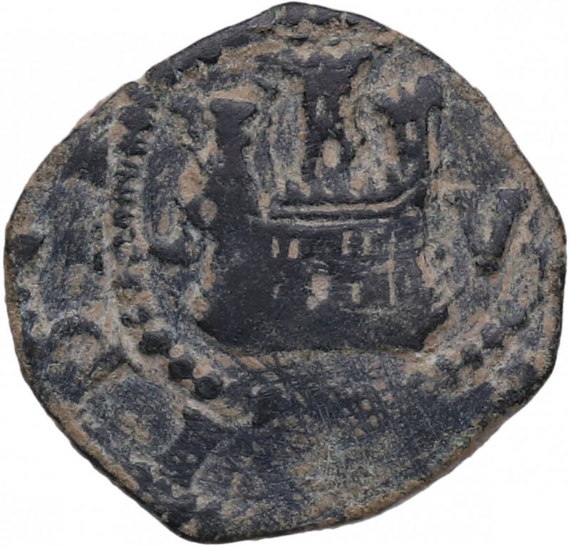 1556-1598. Felipe II (1556-1598). Coruña. 2 cuartos. Cal 800. Ae. 3,01 g. BC+. E...