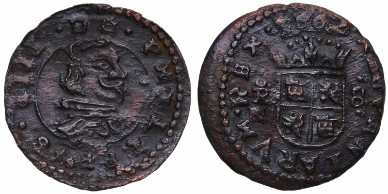 1662. Felipe IV (1621-1665). Trujillo. 8 maravedís. Cal 1640. Ae. A examinar. MB...