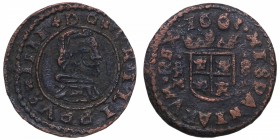 1661. Felipe IV (1621-1665). Trujillo. 8 maravedís. Cal-1638. Ae. A EXAMINAR. MBC. Est.20.