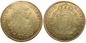 1788. Carlos III (1759-1788). Santiago. 8 escudos. DA. Au. Atractiva. Brillo Original. EBC-. Est.1600.