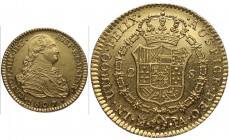 1807. Carlos IV (1788-1808). Madrid. 2 escudos. FA. Au. Bellísima. Pleno brillo original. SC. Est.850.