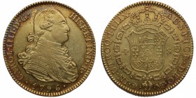 1796. Carlos IV (1788-1808). Madrid. 4 escudos. MF. Au. 13,47 g. Muy bello color. EBC-. Est.650.