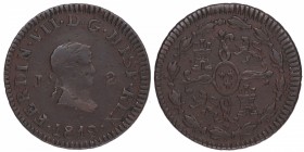 1819. Fernando VII (1808-1833). Jubia. 2 maravedís. C&N 255. Cu. EBC- / MBC+. Est.30.