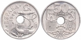 1949*19/52. Franco (1939-1975). 50 Céntimos. Cu-Ni. 4,07 g. SC. Est.8.