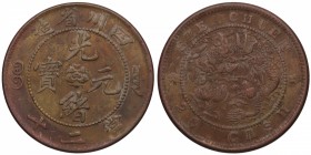 1903-05. China. Kuang-Hsu. Szechuan. 20 cash. Y-230.4. Ae. 14,21 g. MBC. Est.50.