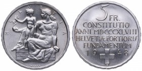 1948. Suiza. 5 francos. Cu. SC. Est.30.