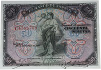 1906. Alfonso XIII (1886-1931). 50 pesetas. Serie C. EBC. Est.120.