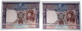 1925. II República (1931-1939). Pareja de 1000 pesetas. Sin serie. Carlos V. SC-. Est.280.