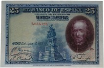 1928. II República (1931-1939). 25 pesetas. Sin serie. EBC. Est.40.
