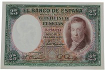 1931. II República (1931-1939). Madrid. 25 pesetas. SC. Est.90.