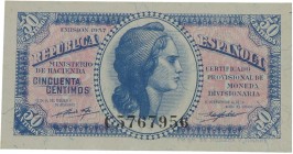 1937. Guerra Civil (1936-1939). 50 céntimos. SC. Est.15.