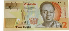 2017. Billetes extranjeros. Ghana. 2 Cedi. SC. Est.12.