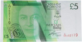 2011. Billetes Extranjeros. Gibraltar. 5 libras. SC. Est.20.