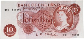 1967. Billetes Extranjeros. Gran Bretaña. 10 chelines. SC. Est.15.
