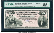 Argentina Banco Nacional 100 Pesos 1.1.1883 Pick S682fp Front Proof PMG About Uncirculated 55. Margin tears.

HID09801242017

© 2020 Heritage Auctions...