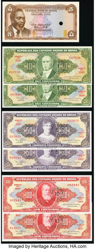 Brazil, Germany and Kenya Group Lot of 10 Examples Very Fine-Crisp Uncirculated....