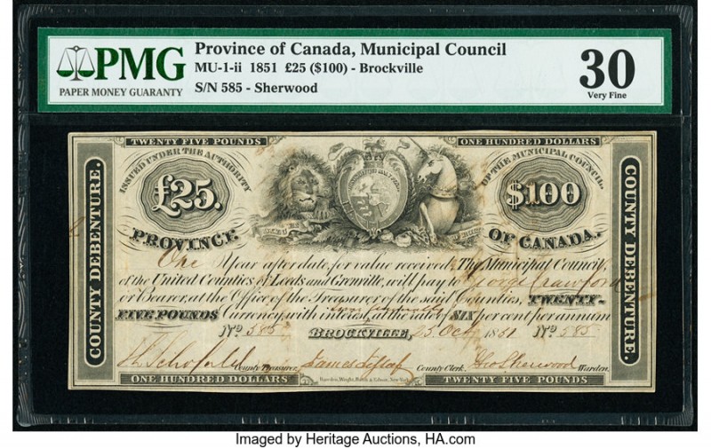 Canada Municipal Issue, Brockville, ON- United Counties of Leeds and Greenville ...