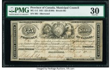 Canada Municipal Issue, Brockville, ON- United Counties of Leeds and Greenville $100 (25 Pounds) 25.10.1851 MU-1-ii PMG Very Fine 30. 

HID09801242017...