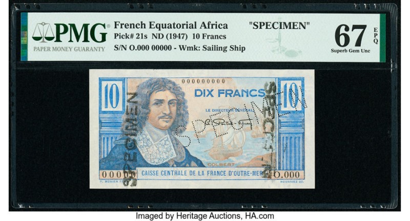 French Equatorial Africa Caisse Centrale de la France d'Outre-Mer 10 Francs ND (...