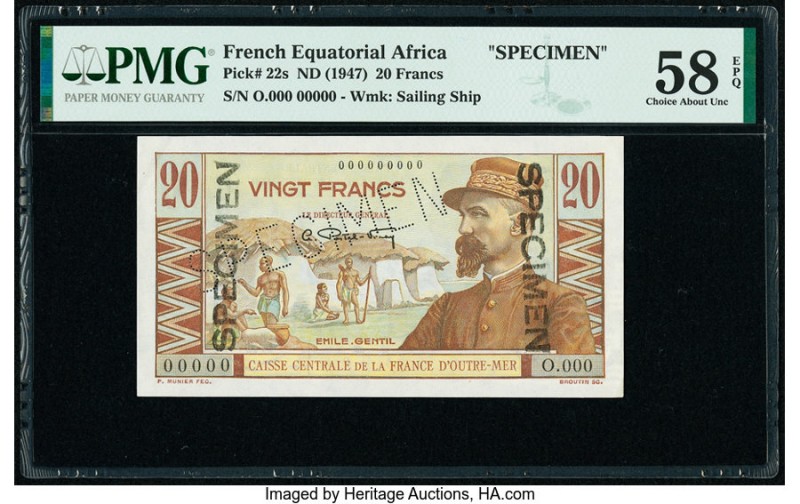 French Equatorial Africa Caisse Centrale de la France d'Outre-Mer 20 Francs ND (...