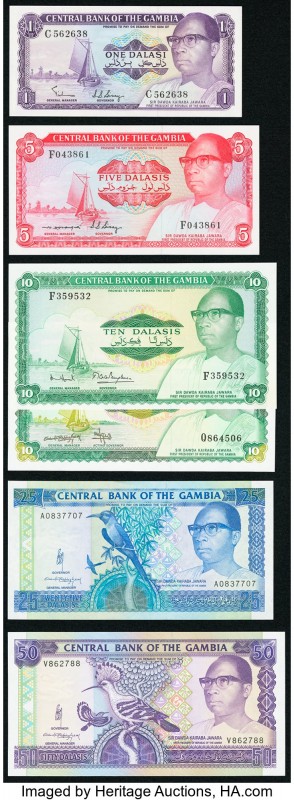 Gambia Central Bank of Gambia Group Lot of 6 Examples About Uncirculated-Crisp U...