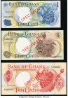 Ghana Bank of Ghana 1; 5; 10 Cedis 23.2.1967 Pick 10s; 11s; 12s Three Specimen Choice About Uncirculated-Crisp Uncirculated. 

HID09801242017

© 2020 ...
