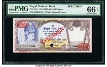 Nepal Central Bank of Nepal 500 Rupees ND (1981-96) Pick 35s Specimen PMG Gem Uncirculated 66 EPQ. Red Specimen and TDLR overprints; one POC.

HID0980...