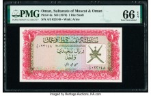 Oman Sultanate of Muscat and Oman 1 Rial Saidi ND (1970) Pick 4a PMG Gem Uncirculated 66 EPQ. 

HID09801242017

© 2020 Heritage Auctions | All Rights ...