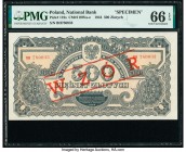 Poland Polish National Bank 500 Zlotych 1944 Pick 119s Specimen PMG Gem Uncirculated 66 EPQ. Red WZOR overprints.

HID09801242017

© 2020 Heritage Auc...