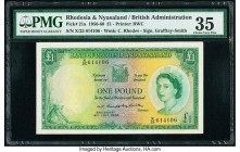Rhodesia and Nyasaland Bank of Rhodesia and Nyasaland 1 Pound 18.7.1958 Pick 21a PMG Choice Very Fine 35. 

HID09801242017

© 2020 Heritage Auctions |...