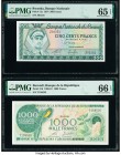 Rwanda Banque Nationale du Rwanda 500 Francs 19.4.1974 Pick 11a PMG Gem Uncirculated 65 EPQ; Burundi Banque de la Republique 1000 Francs 1.5.1988 Pick...