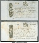 Scotland Bank of Scotland, Territory of Nova Scotia 100; 50; 20 Pounds ND (1840-49) Pick UNL 3 Remainders Very Good-Fine. Repair noted on the 50 pound...