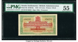 Straits Settlements Government of the Straits Settlements 10 Cents 14.10.1919 Pick 8b KNB16a PMG About Uncirculated 55. 

HID09801242017

© 2020 Herit...