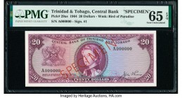 Trinidad & Tobago Central Bank of Trinidad and Tobago 20 Dollars 1964 Pick 29as Specimen PMG Gem Uncirculated 65 EPQ. 

HID09801242017

© 2020 Heritag...