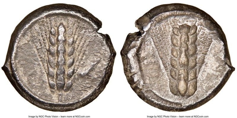 LUCANIA. Metapontum. Ca. 470-440 BC. AR stater (19mm, 7.44 gm, 12h). NGC Choice ...