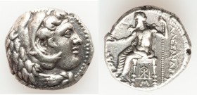 MACEDONIAN KINGDOM. Alexander III the Great (336-323 BC). AR tetradrachm (24mm, 17.01 gm, 1h). VF. Lifetime issue of Babylon, ca. 325-323 BC. Head of ...