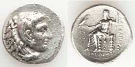 MACEDONIAN KINGDOM. Alexander III the Great (336-323 BC). AR tetradrachm (29mm, 16.11 gm, 4h). Choice VF, edge chips. Late lifetime-early posthumous i...