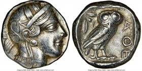 ATTICA. Athens. Ca. 440-404 BC. AR tetradrachm (23mm, 17.19 gm, 7h). NGC XF 5/5 - 4/5. Mid-mass coinage issue. Head of Athena right, wearing crested A...
