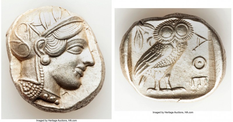 ATTICA. Athens. Ca. 440-404 BC. AR tetradrachm (25mm, 17.18 gm, 3h). Choice XF. ...