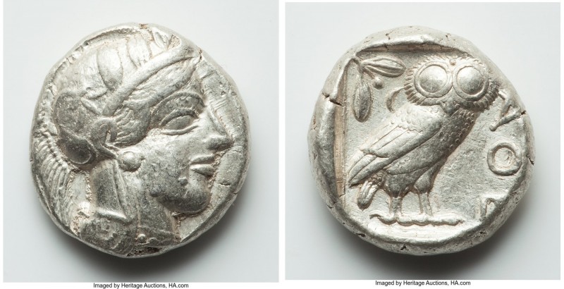 ATTICA. Athens. Ca. 440-404 BC. AR tetradrachm (23mm, 17.17 gm, 2h). VF. Mid-mas...
