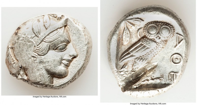 ATTICA. Athens. Ca. 440-404 BC. AR tetradrachm (26mm, 17.14 gm, 9h). XF, test cu...