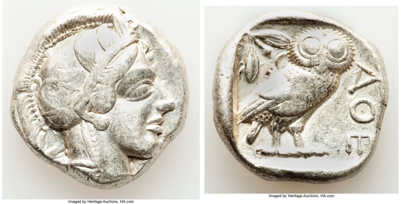 ATTICA. Athens. Ca. 440-404 BC. AR tetradrachm (25mm, 17.18 gm, 11h). VF. Mid-ma...