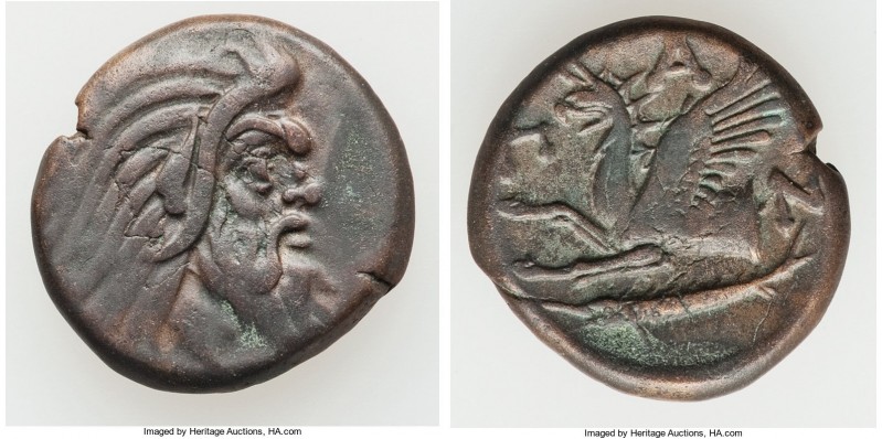 CIMMERIAN BOSPORUS. Panticapaeum. 4th century BC. AE (21mm, 7.14 gm, 11h). About...