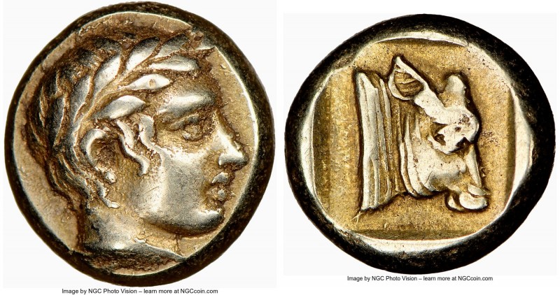 LESBOS. Mytilene. Ca. 454-427 BC. EL sixth-stater or hecte (10mm, 2.51 gm, 9h). ...