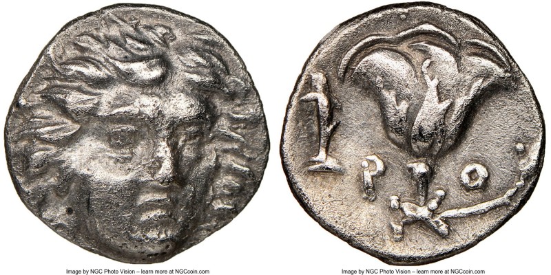 CARIAN ISLANDS. Rhodes. Ca. 230-205 BC. AR hemidrachm (11mm, 12h). NGC XF. Ca. 2...