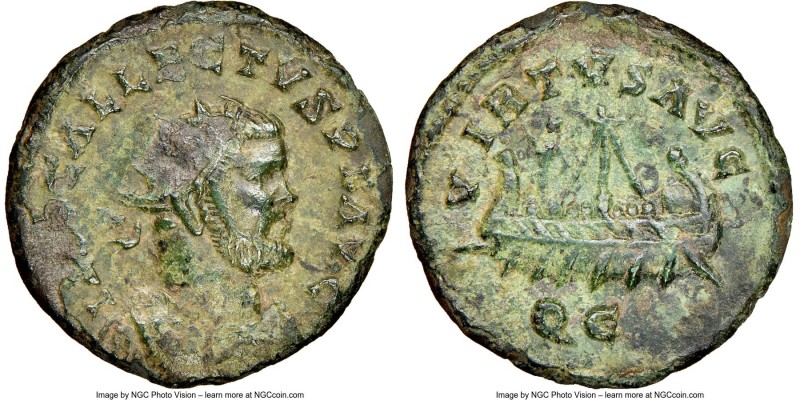 Allectus, Romano-British Empire (AD 293-296). AE quinarius (19mm, 2.22 gm, 6h). ...