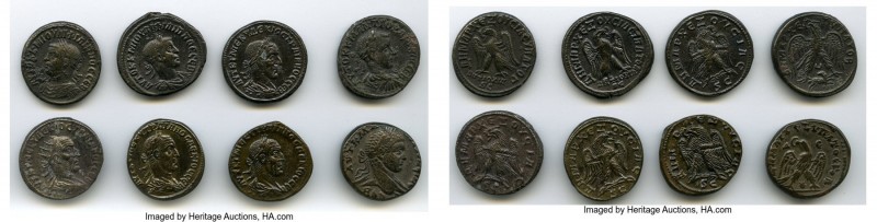 ANCIENT LOTS. Roman Provincial. AD 3rd century. Lot of eight (8) BI tetradrachms...